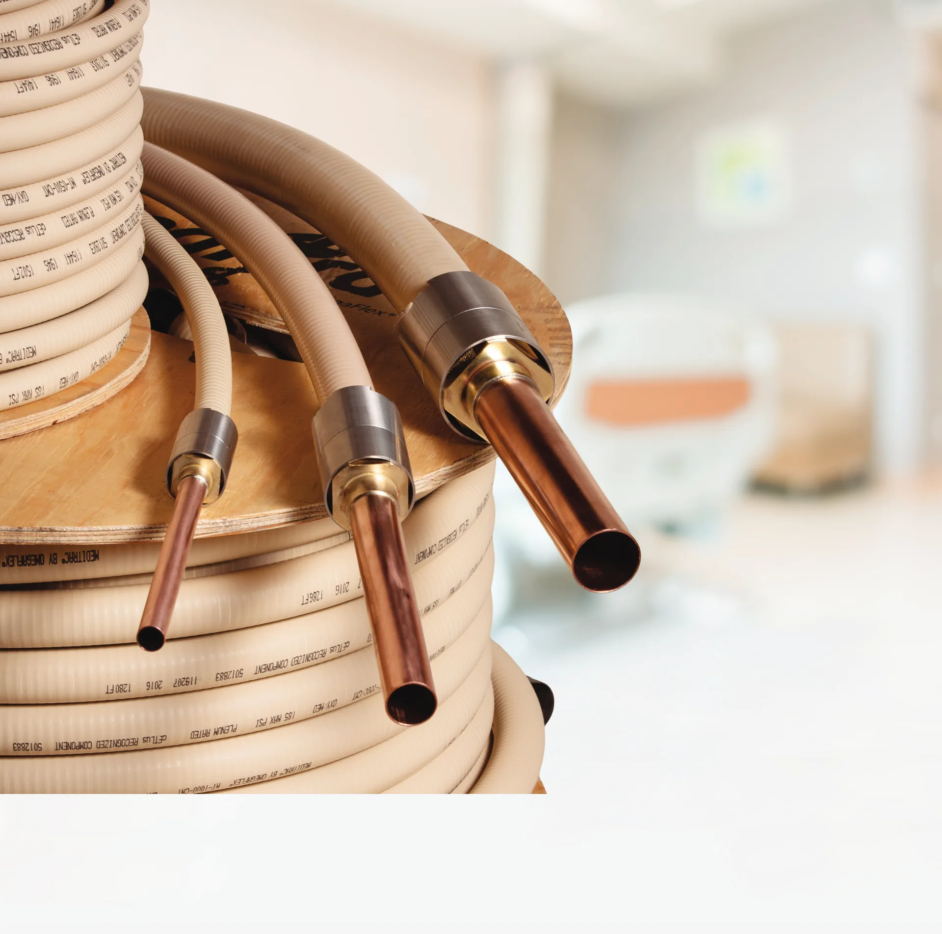 technicians inspecting a medical gas manifold