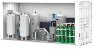 O-GEN oxygen generator assembled inside an IP55 container