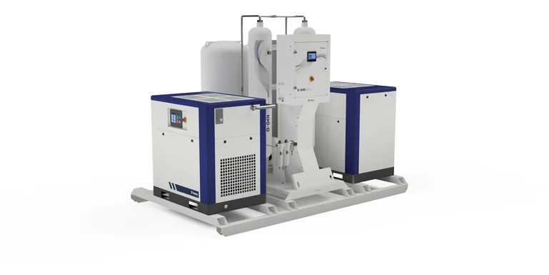 O-GEN oxygen generator on a modular stack-mount metal skid
