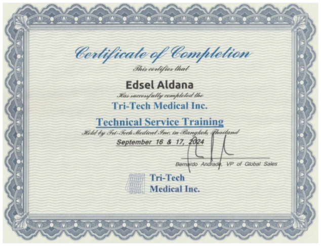 TTMI-ID Certified Maintenance Specialist certificate