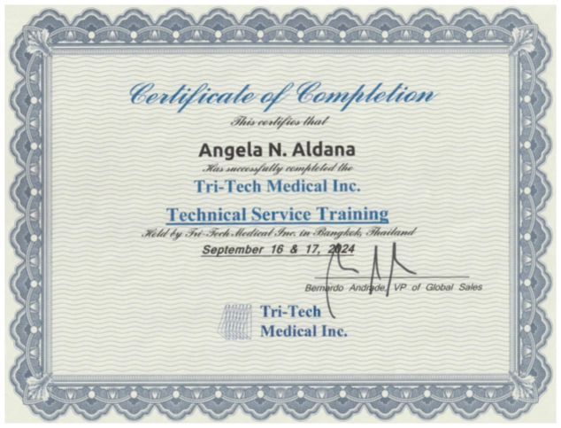 TTMI-ID Certified Maintenance Specialist certificate