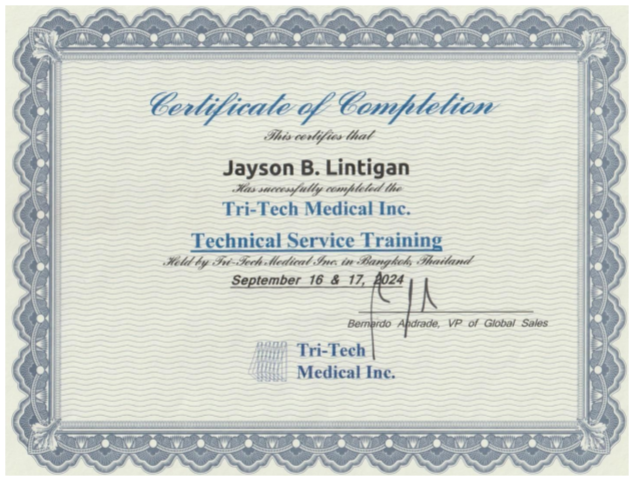 TTMI-ID Certified Maintenance Specialist certificate